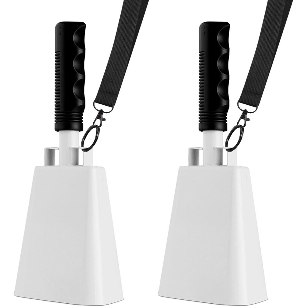 cyrico Cow Bell 2 Pack 10 Inch Solid Steel Sporting Events